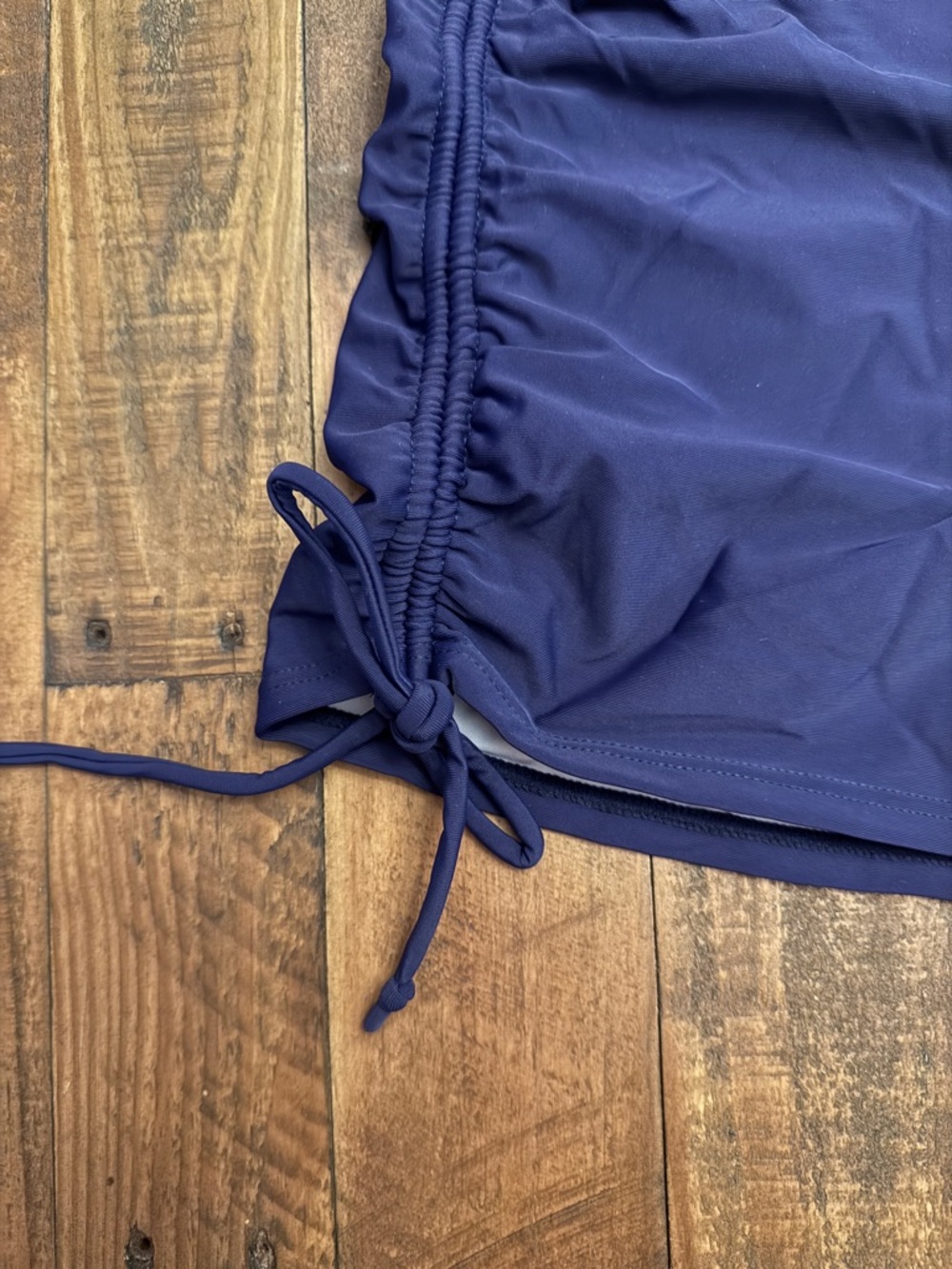 Yonique Navy Strappy Tankini (2 Piece)with Multi-Color Linear Print NWT - Picture 5 of 15